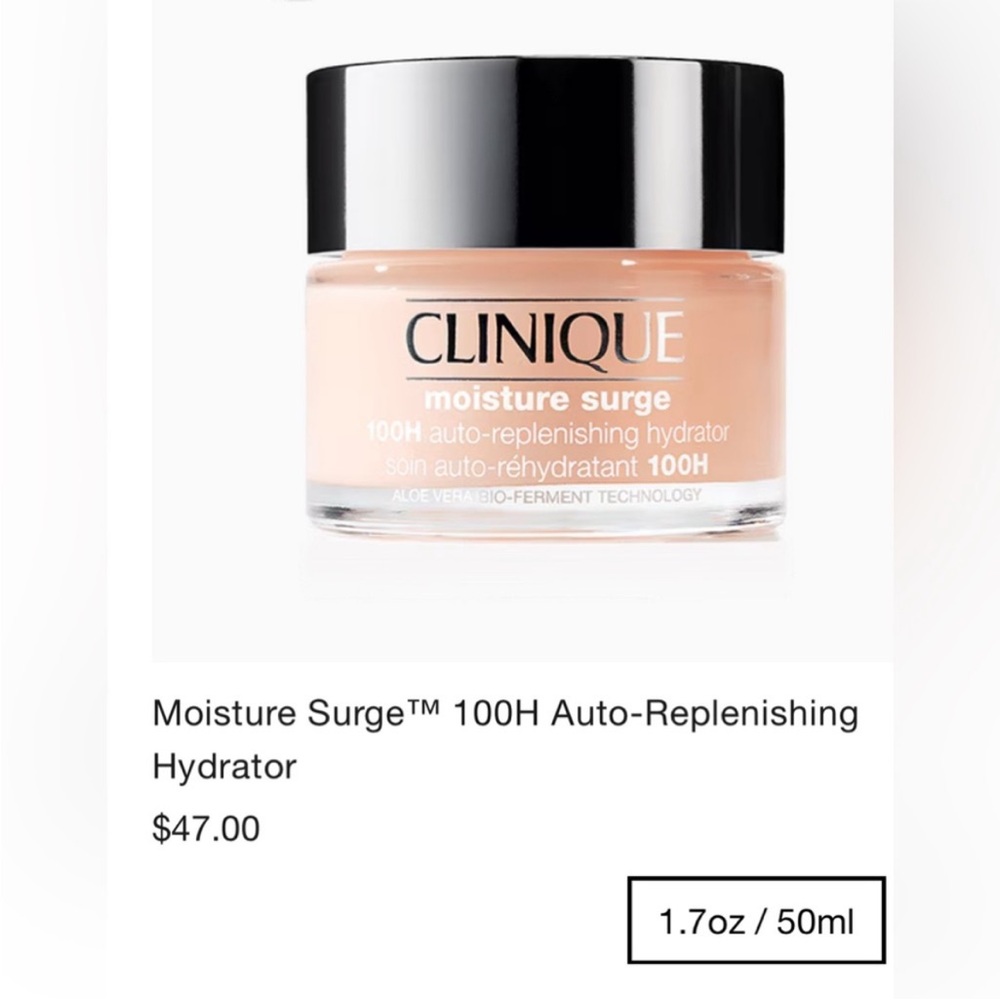 Clinique’s - Moisture Surge Auto-Replenishing Hydrator 100H-Full Size NEW - Picture 7 of 7